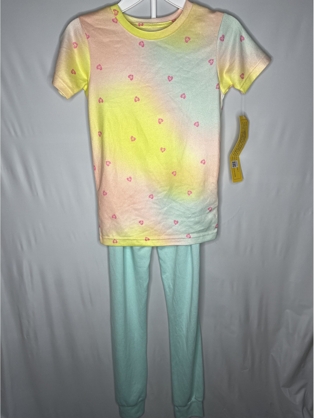 NWT Hurley Girl's Yellow/Green 2 Piece Set-Pajamas/Pants Size 10